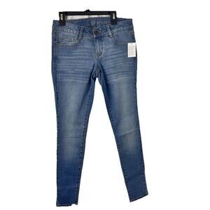 SO Jegging Super  Low Rise  Jeans Juniors 7 Stretch Medium Wash Blue